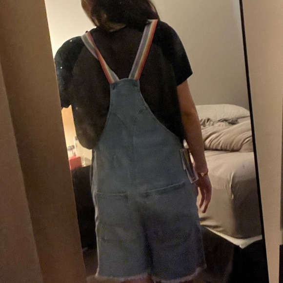 Denim short overalls - Picture 2 of 5